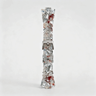 Bracelet de montre texturé par du sang et du diamant brut