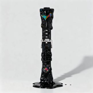 Bracelet de montre texturé en petrol pure