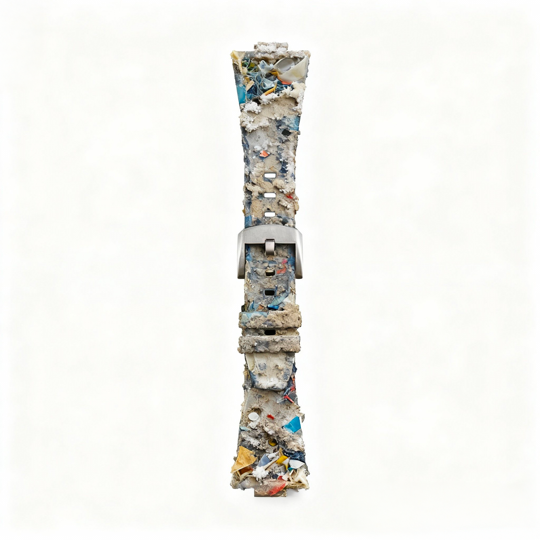 Bracelet de montre texturé en déchéts plastiques